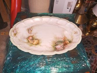 Limoges 18 In Serving Tray Hand-painted
