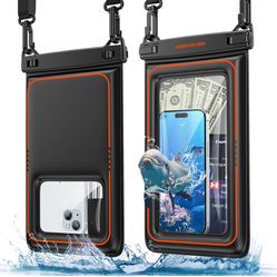 UNBREAKcable [UP to 9.5" Extra Large Waterproof Phone Pouch Floating [Sponge Cushion] IPX8 Phone Case Dry Bag for iPhone 16 15 14 Pro Max Samsung S25,