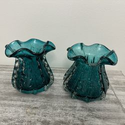 Glass Vases Home Decor 2pc