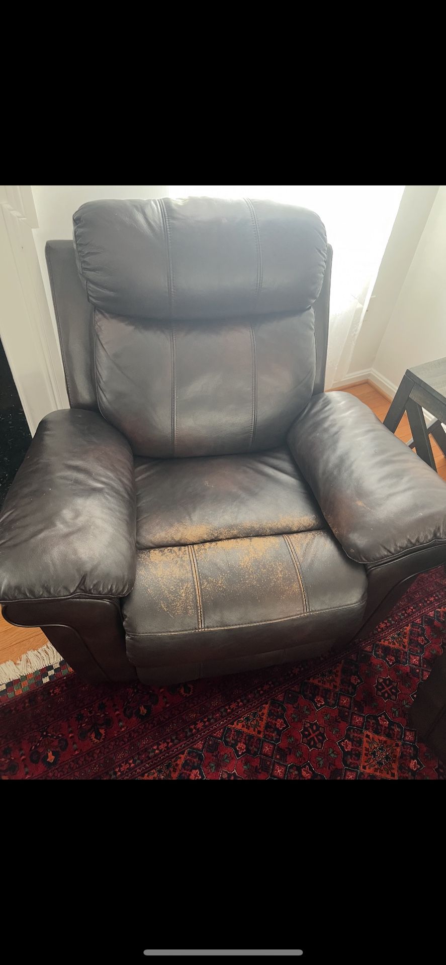 Leather Reclining Sofa And Living Room Set (Sofa, Loveseat and Chair )