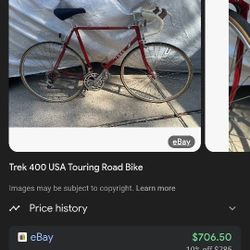Vintage Trek 400 USA Touring Road Bike 