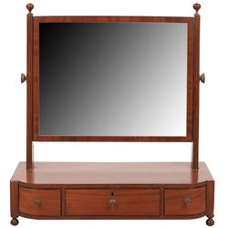 1890s Pivoting Mirror With 3 Drawers