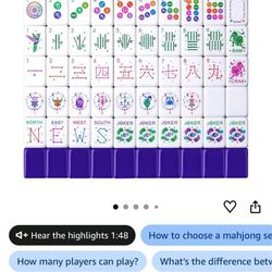 Topmahjing American Mahjong Tile Set