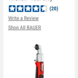 Bauer 20v Impact Drill Cordless Ratchet Right Angle Grinder 3 Batteries Charger Kit New Look @@@