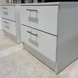 White Nightstand Set , Juego De Mesita Noche