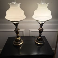 Pair Of Hurricane Lamps