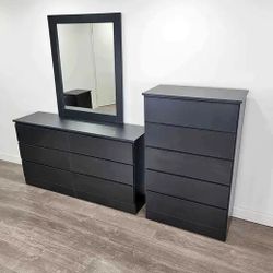 Dresser Whit Mirror And Chest ***** Cómoda Con Espejo Y Gavetero 