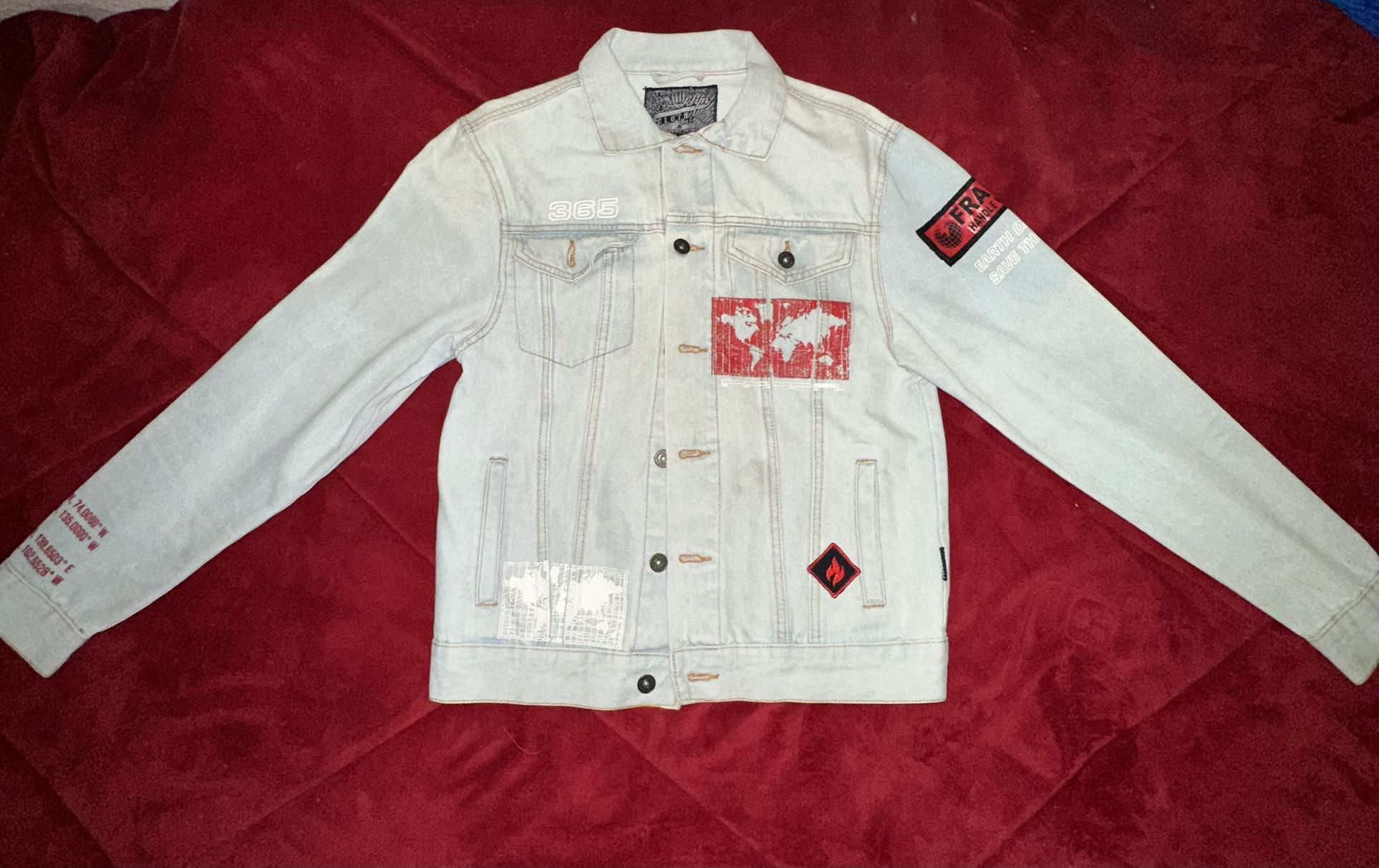 Brooklyn Cloth Denim Jean Jacket Planet Earth Day