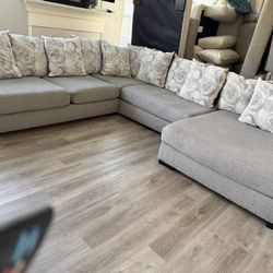 Big Beautiful Gray Sectional Sofa 