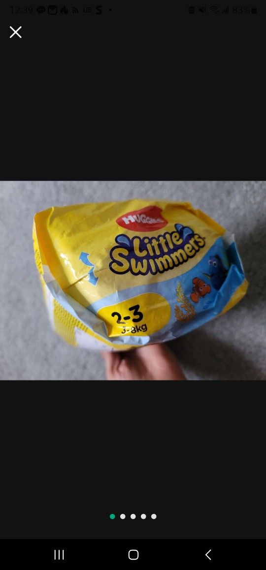 Huggies Little Swimmers Size 2-3 (3-8 Kg) Swim Diapers.
New, 12 PCs pack.