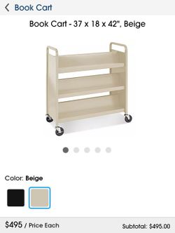 Bretford Steel Rolling Book Cart 