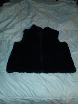 Black Fur Vest