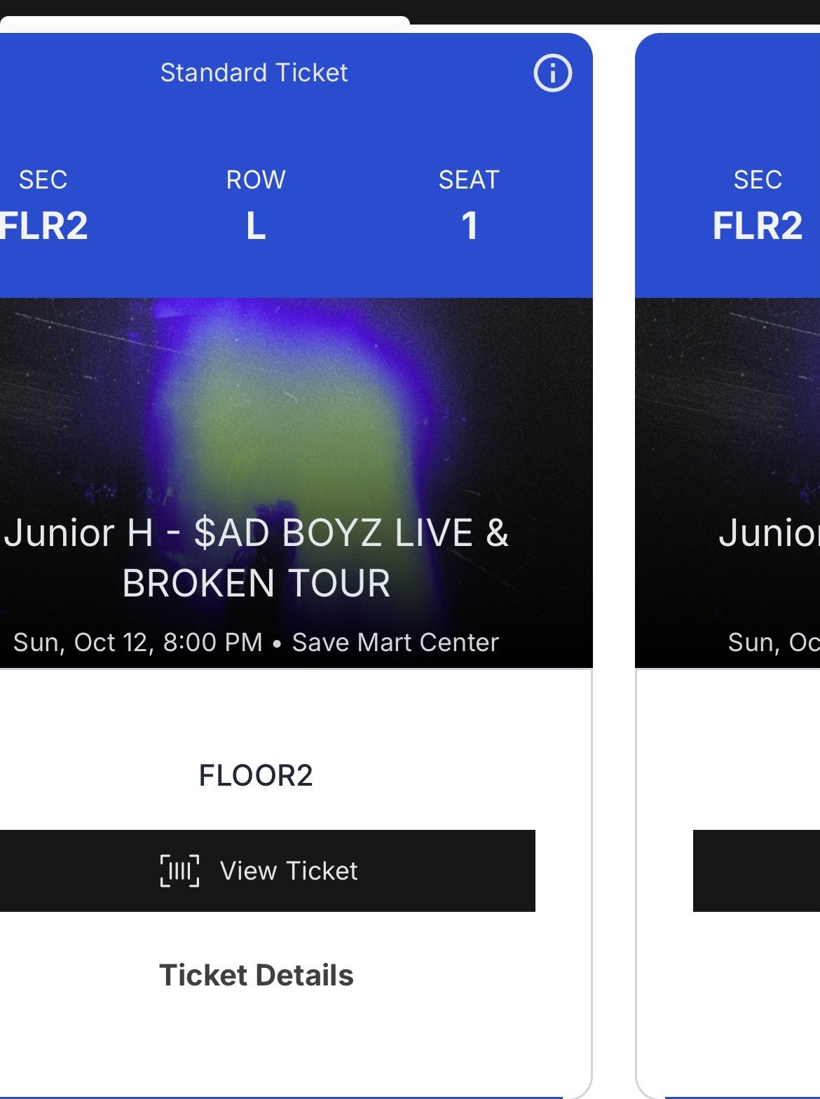 Junior H Tickets Sunday October 12th