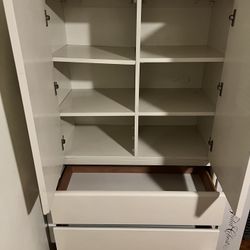 Solid Wood Storage Armoire 