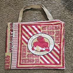 Tote Bag - San Francisco 49ers Logo Embroidered Handmade 