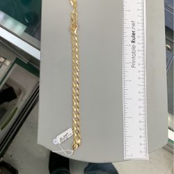 14k Cuban Link Bracelet 22g