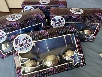12 NEW Disco Ball cups with straw
