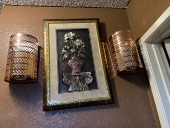 Wall frame & candle holders