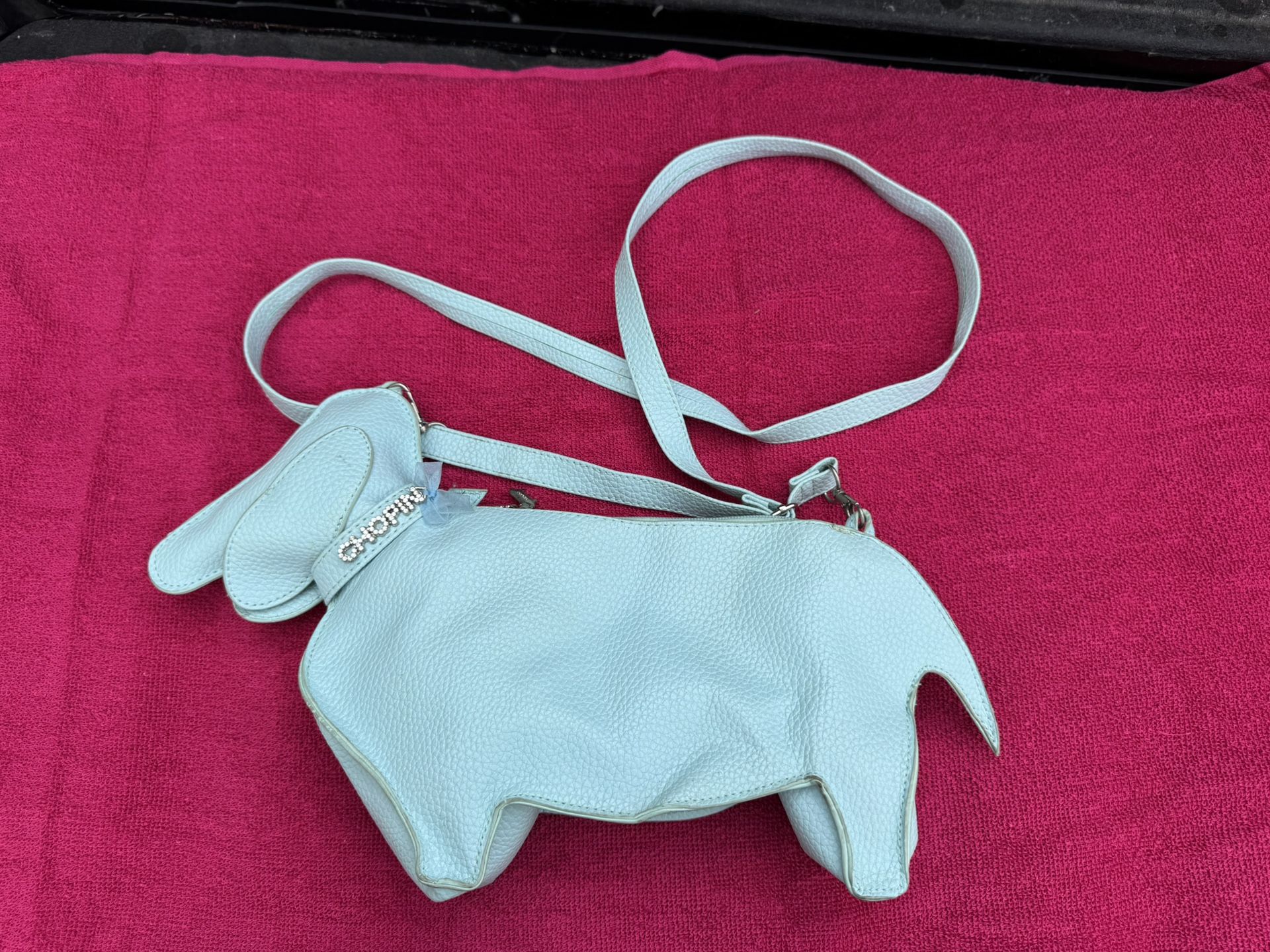 Chopin Crossbody Bag 44” adjustable strap Dachshund dog handbag