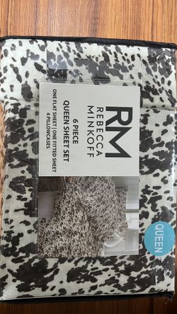 Cow Print 6 Piece Queen Sheet Set