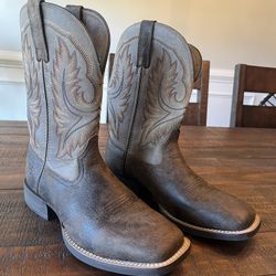 New!! Ariat Men’s Wilder Cowboy Western Boots Size 10EE Brown Leather Square Toe