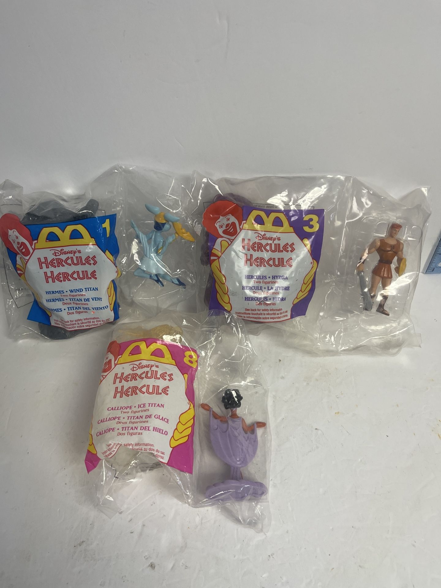  F(contact info removed) Hercules McDonald’s Happy Meal Toys Sealed Bag Lot of 3.