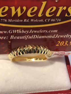 18 kt real gold wedding or thumb ring