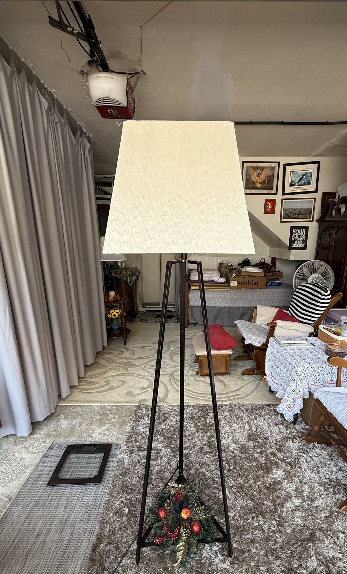 amp with Textured Shade Cozy Illumination