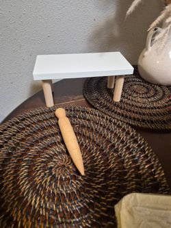 Desktop mini plant stand and wooden garden dibber