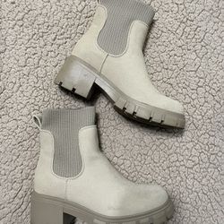 Khaki Platform Boots 