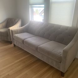 Free Comfy Sofa & Matching Arm Chair