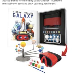 Abacus Brands Virtual Reality Galaxy Gift Box - Illustrated Interactive VR Book and STEM Learning Activity Set