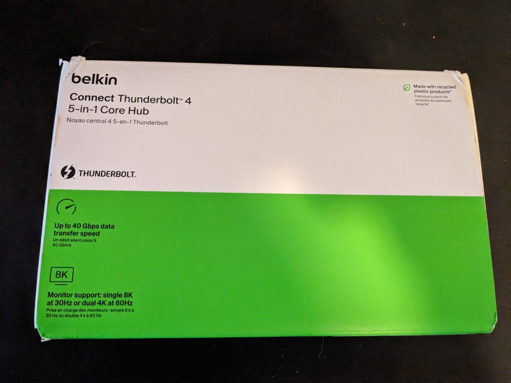 Belkin Connect Thunderbolt 4 Docking Station 5-in-1 USB-C Multiport Core Hub