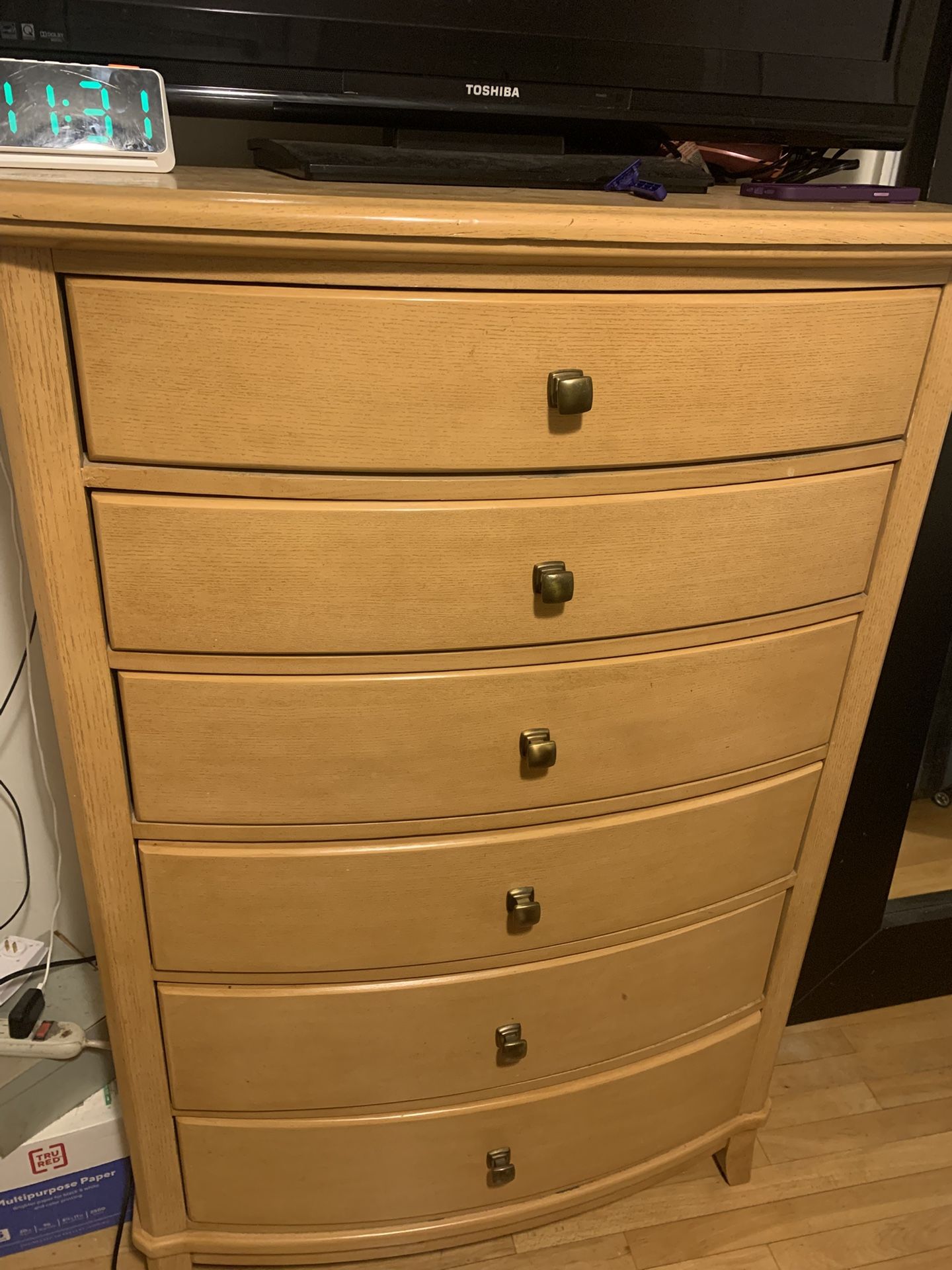 Wood Chest 6 Drawer