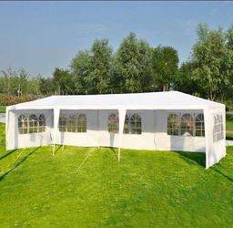 10' x 30' Outdoor Gazebo Canopy with Removable Sidewalls Large Tent Connection Stakes Ropes for Party