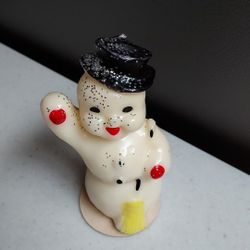 New Vintage Gurley Snowman Candle 