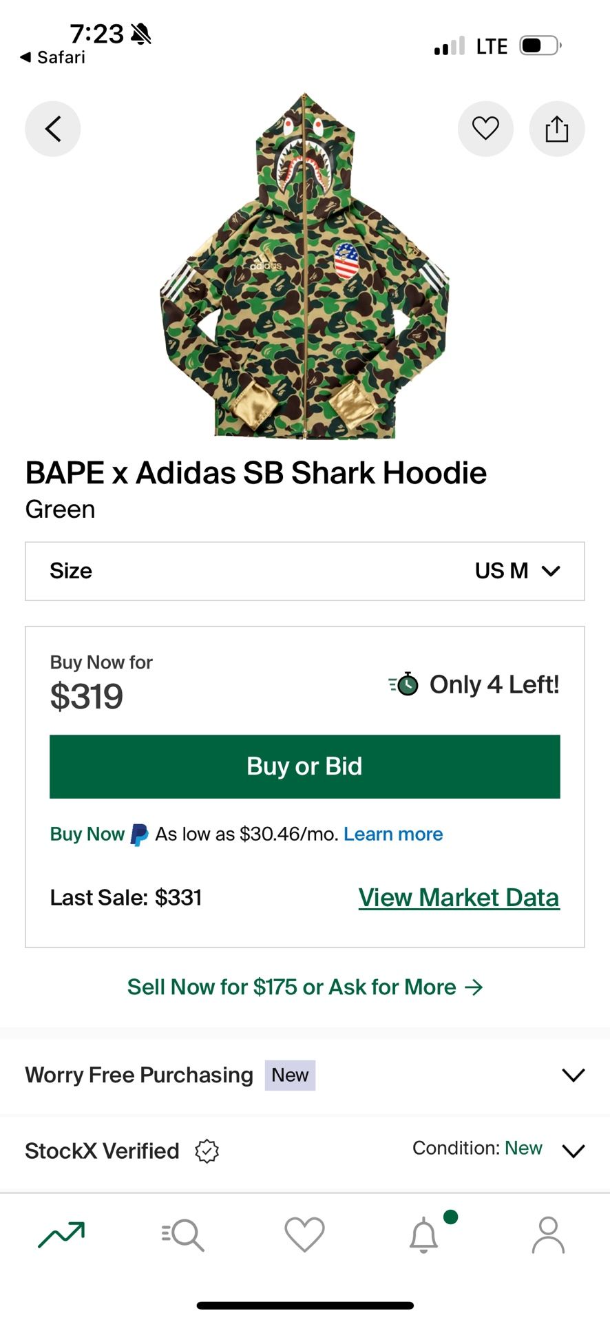 Bape x Adidas SB Shark Hoodie