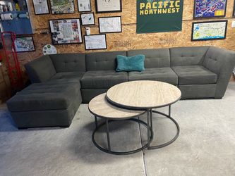 Sectional Fabric Chaise Sofa