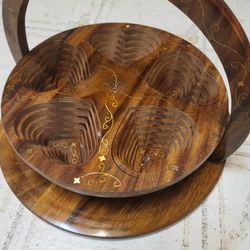 Wood Carved Plate 