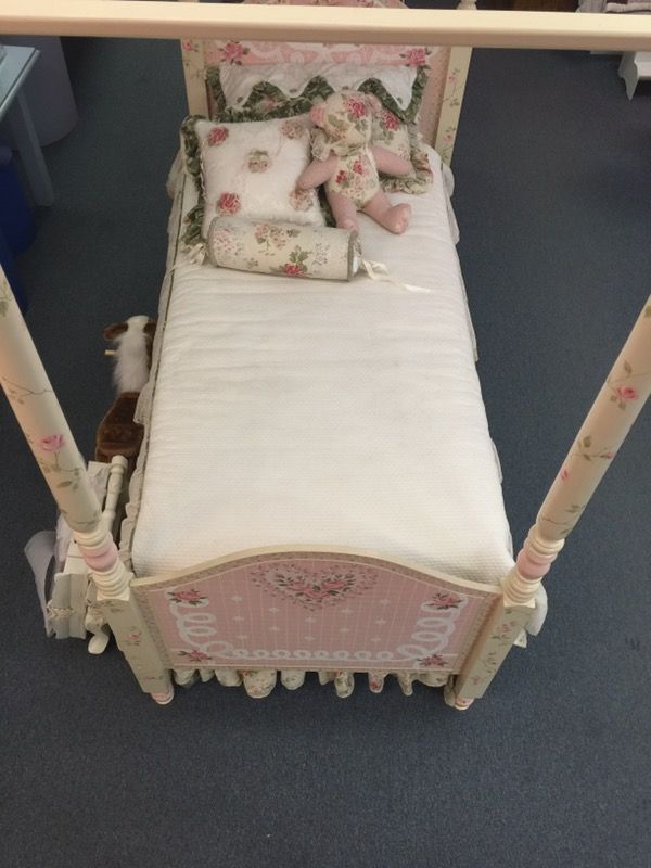 Hand-painted twin bed