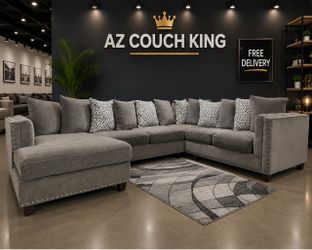 Modern Gray U Shape Sectional Couch-FREE DELIVERY 🚚