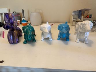 Modern Ceramic Dog Décor Set – Balloon Dog & Dachshunds