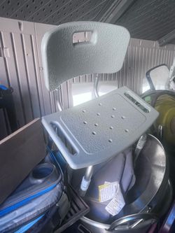 Adjustable Shower Chair with Backrest – Medical Bath Seat