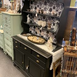 Beautiful Refinished Cabinet Hutch 