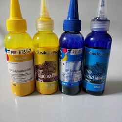 Partial CMYK Sublimation Ink - 4 Bottles (100ml) for Epson WF-7210/7710/7720 - Fort Lauderdale