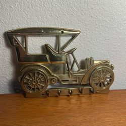 Vintage Brass Key Hook Holder / Model T Ford 