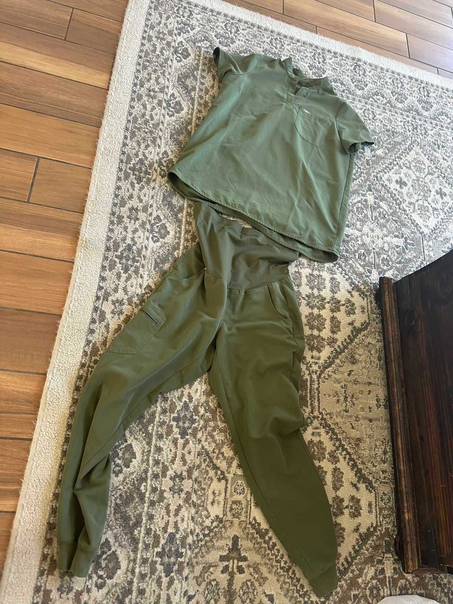 Figs, Olive Green, Scrub Maternity