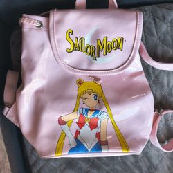 Y2K Sailor Moon Pink Vinyl Backpack 1999 