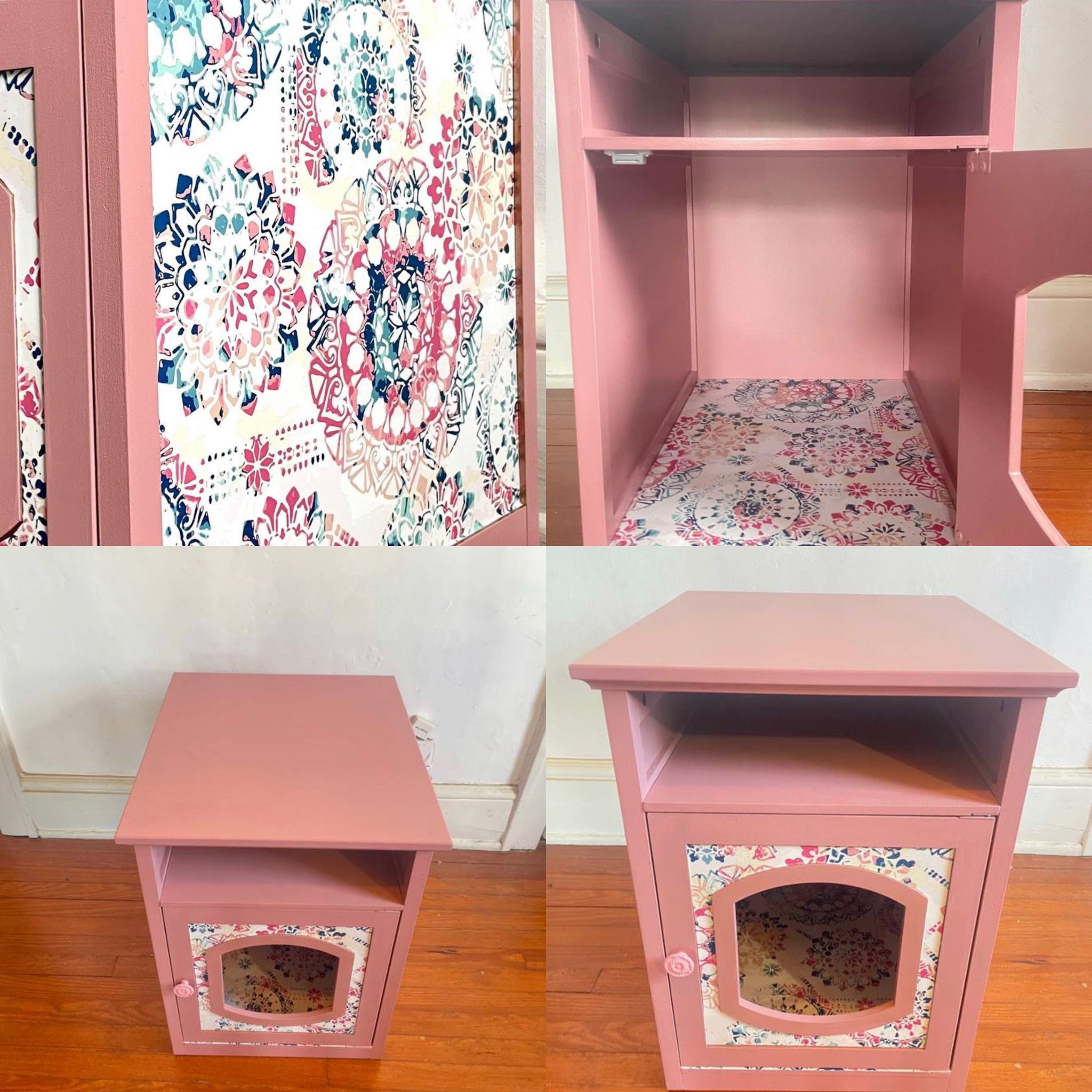 Cat House Litterbox 2 White Nightstands Litter Box End Table Dresser Chest