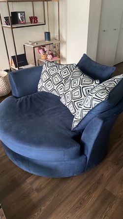 Waldport Navy Swivel Chair - Ornate Home